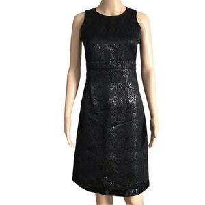 Tory Burch Ryanne Sleeveless Sheath Dress  Black print Size 0